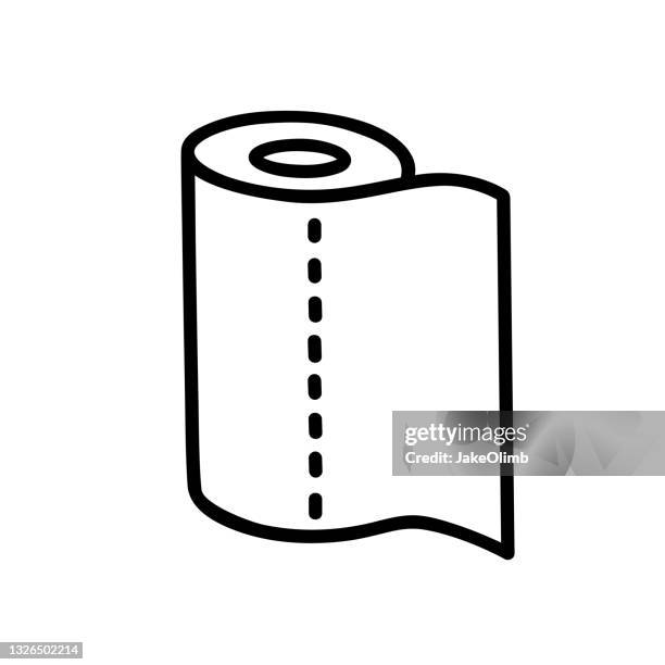 stockillustraties, clipart, cartoons en iconen met paper towel doodle 5 - kitchen paper