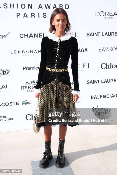 Model Liya Kebede attends the Andam Fashion Awards 2021 photocall on July 01, 2021 in Paris, France.