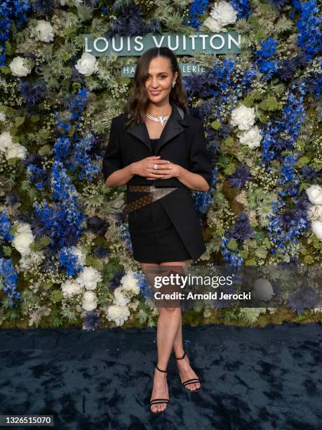 Alicia Vikander attends Haute-Joaillerie dinner at La Vigie Restaurant on July 01, 2021 in Monaco, Monaco.