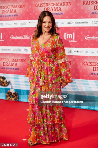 Actress Christine Neubauer attends the premiere of "Kaiserschmarrndrama" during the 38th Munich Film Festival on July 01, 2021 in Munich, Germany.