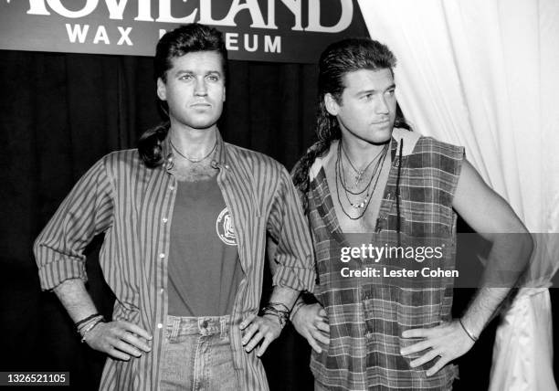 American singer-songwriter and actor Billy Ray Cyrus attends "The Movieland Wax Museum Induction of Wax Figure of Billy Ray Cyrus" on July 24, 1993...