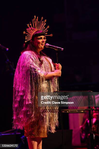 Tami Neilson performs as part of TUAWAHINE at The Civic on July 02, 2021 in Auckland, New Zealand. TUAWAHINE is a celebration of Matariki and the...