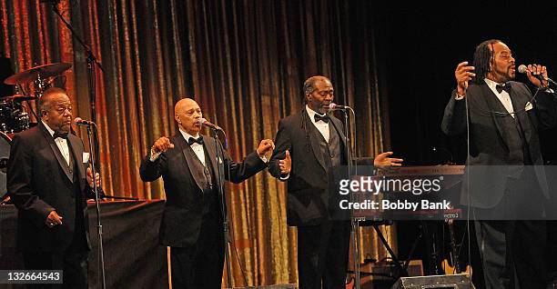 The Original Broadways featuring: Ronnie Coleman, Dennis Anderson, Robert Conti, and Billy Brown attends the "Soul of Asbury Park" at the Paramount...