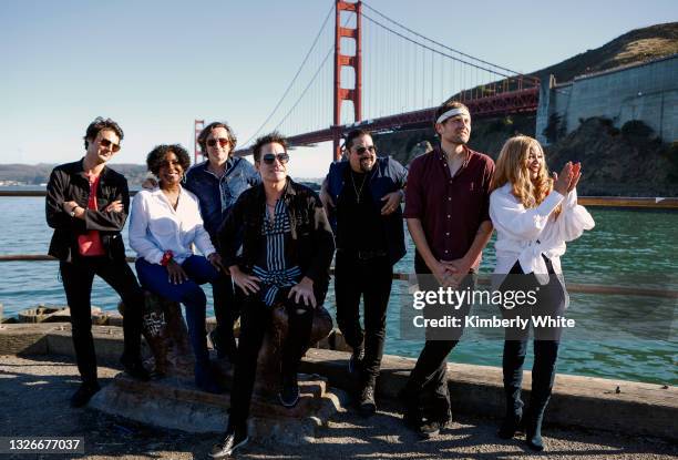 In this image released on July 02; Taylor Locke, Nikita Houston, Jerry Becker, Pat Monahan, Hector Maldonado, Matt Musty, and Sakai Smith of...