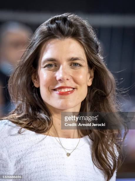 Charlotte Casiraghi attends the 15th international Monte-Carlo Jumping on July 02, 2021 in Monte-Carlo, Monaco.