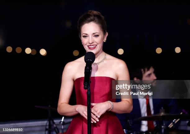 In this image released on July 02; Tony Award-nominated Broadway star Laura Osnes performs from Washington D.C., for A Capitol Fourth which airs on...