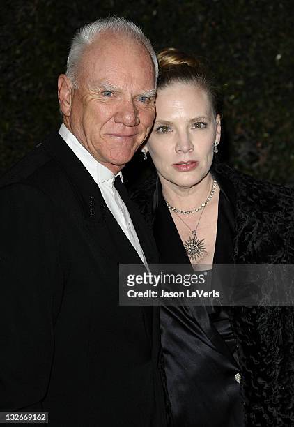 Actor Malcolm McDowell and wife Kelley Kuhr attend the Academy of Motion Picture Arts and Sciences' 3rd annual Governors Awards at Hollywood &...