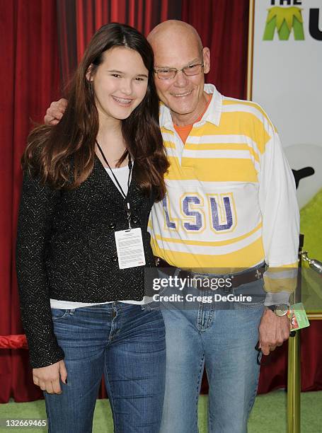 Democratic strategist James Carville and daughter arrive at "The Muppets" Los Angeles Premiere at the El Capitan Theatre on November 12, 2011 in...