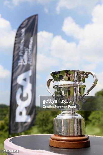 View of the trophy during the Senior PGA Professional Championship at West Essex Golf Club on July 02, 2021 in London, England.