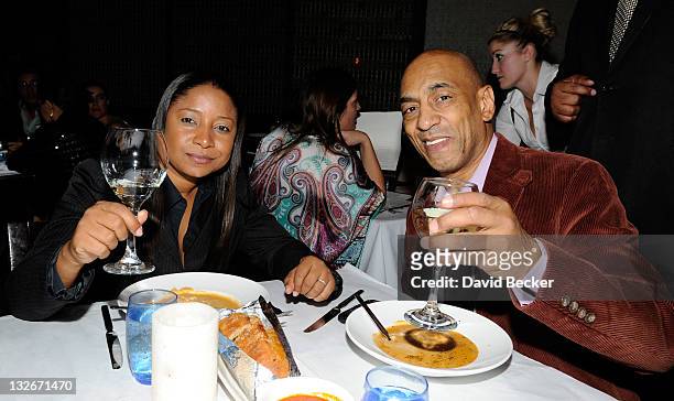 Lesley Commissiong and Andre Cleveland attend the Lavo Restaurant at The Palazzo on November 12, 2011 in Las Vegas, Nevada.