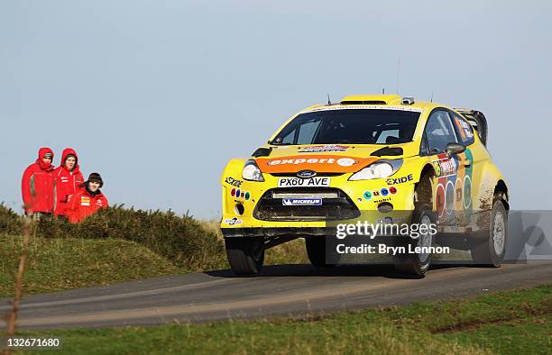 Henning Solberg of Norway and M-Sport Stobart Ford World Rally Team in action on the Halfway stage on day four of the FIA World Rally Championship...