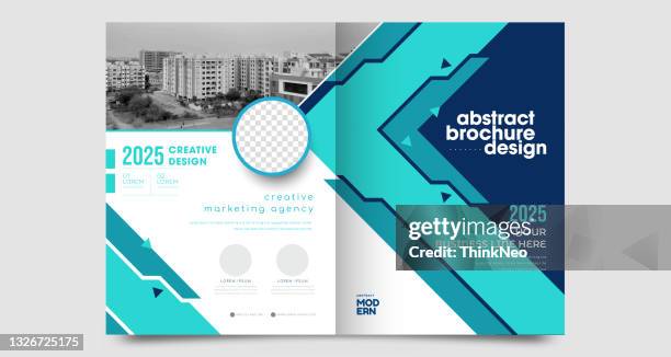 flyer design. blue modern flyer background design. template layout for flyer. concept with dynamic line shapes. - folder template stock illustrations