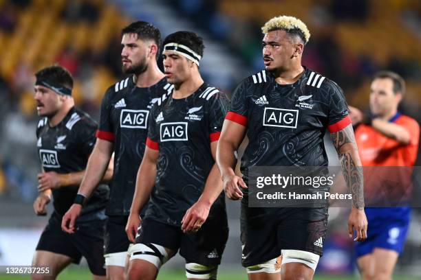 Isaia Walker-Leawere of the Maori All Blacks looks on during the Test match between the Maori All Blacks and Manu Samoa at Mt Smart Stadium on July...