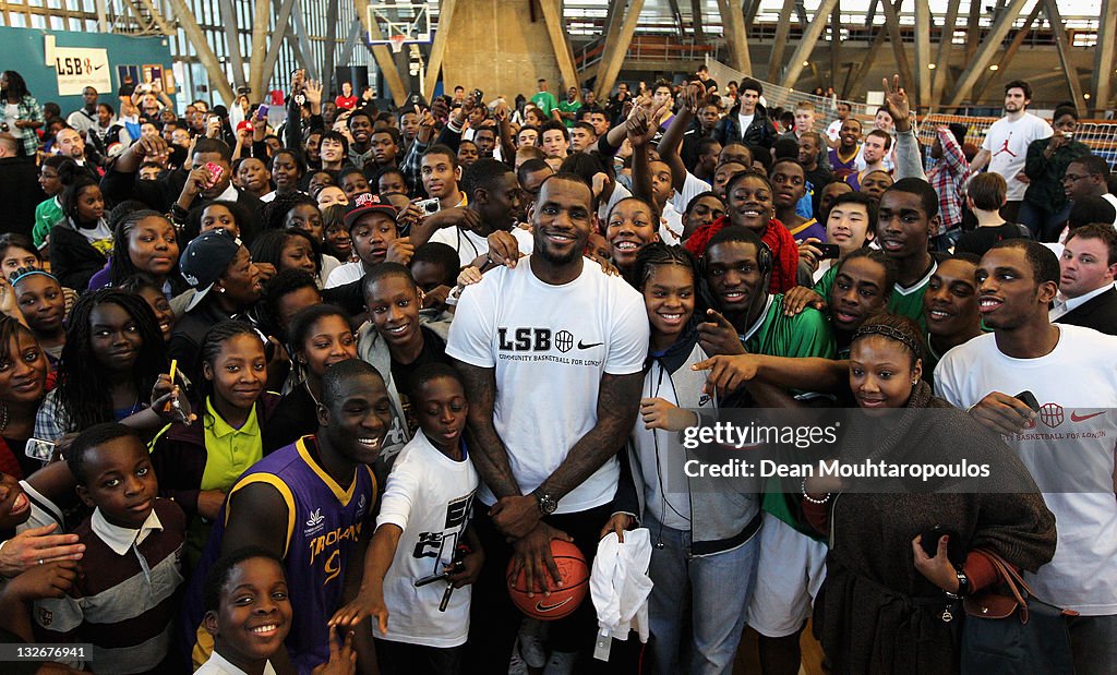 LeBron James at the Crystal Palace National Sports Centre