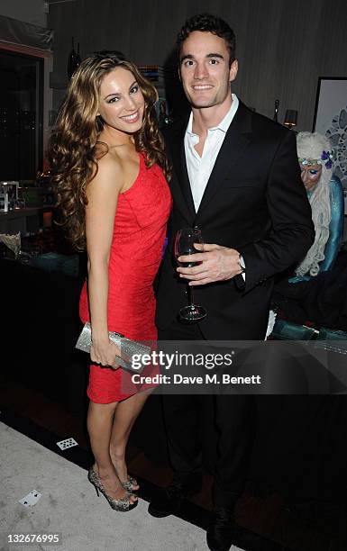 Thom Evans and Kelly Brook attend Phil Turner's 42nd Birthday hosted by Tamara Ecclestone at a private residence on November 12, 2011 in London,...