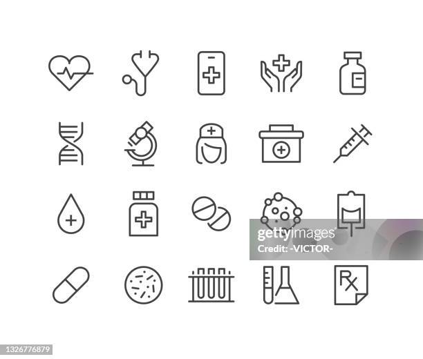 medicine and healthcare icons - classic line series - ultrasound scan 幅插畫檔、美工圖案、卡通及圖標