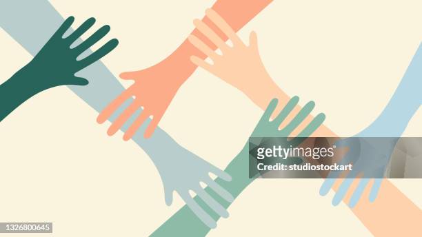 volunteering, charity, donations and solidarity. - best friends kids stock illustrations