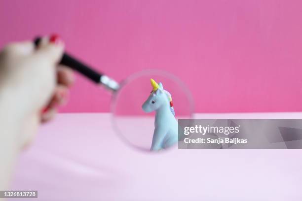 blue unicorn - unicorn stock-fotos und bilder