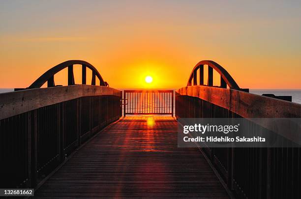 sunset over lake michigan - saint joseph fotografías e imágenes de stock