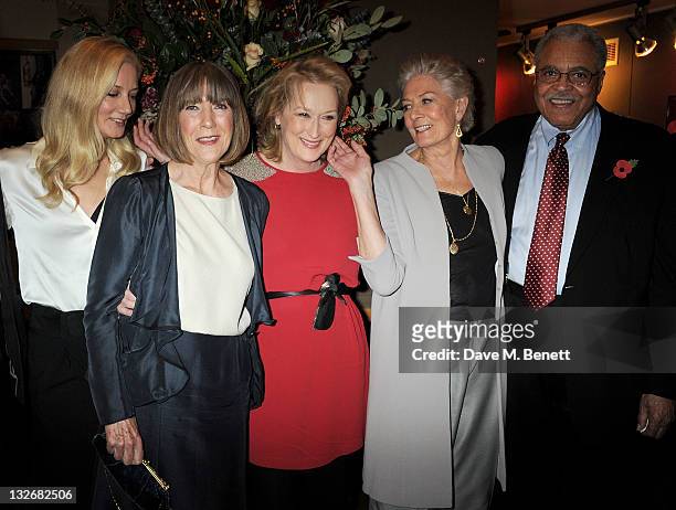 Joely Richardson, Dame Eileen Atkins, Meryl Streep, Vanessa Redgrave and James Earl Jones attend the Academy of Motion Picture Arts and Sciences'...