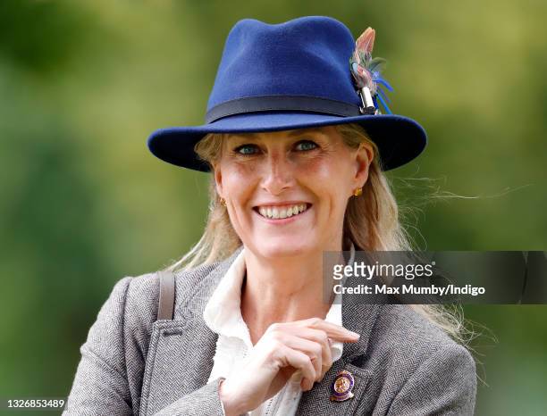 Sophie, Countess of Wessex attends day 3 of the Royal Windsor Horse Show in Home Park, Windsor Castle on July 3, 2021 in Windsor, England.