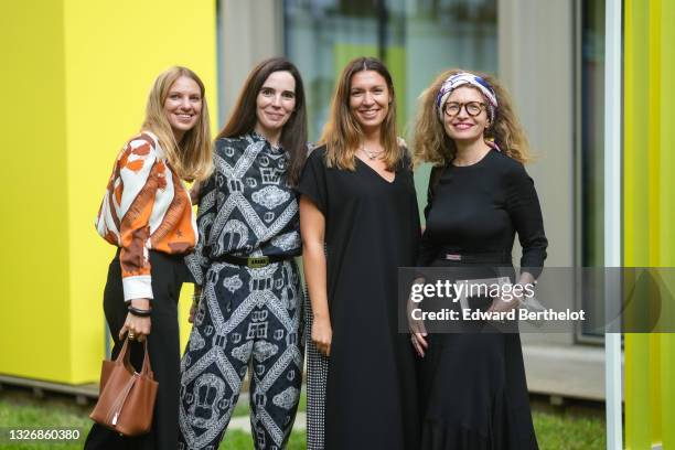 Marion Rolland, Charlotte Gaspard, Claire Dougnac and Corinne Perez, are attending the Twilly By Hermes : Launch Party In Paris, on July 01, 2021 in...