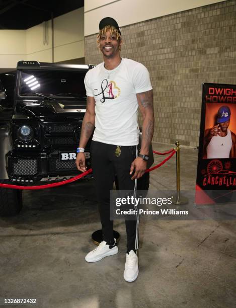 Dwight Howard attends 105.3 The Beat & DJ Envy's Drive Your Dreams Car Show at Georgia World Congress Center on July 3, 2021 in Atlanta, Georgia.