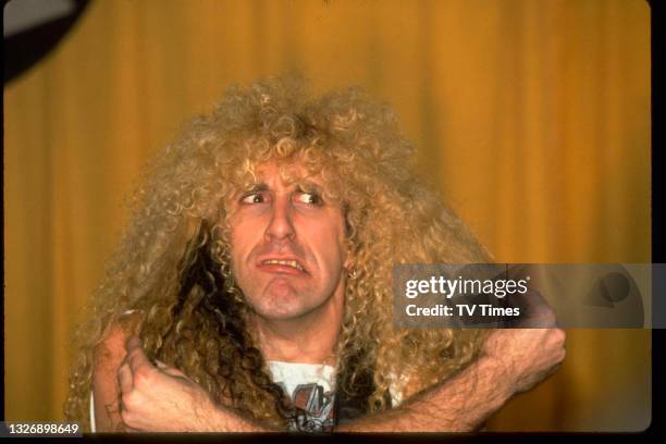 Rock musician Dee Snider, best known as vocalist with heavy metal group Twisted Sister, photographed at the 27th Annual Grammy Awards at the Shrine...