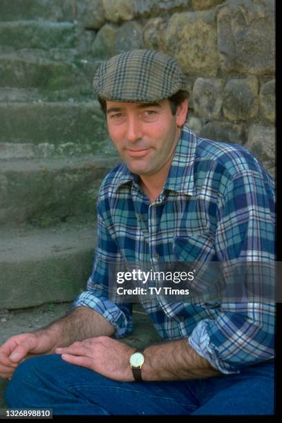 Actor Clive Hornby in character as Jack Sugden in television soap Emmerdale Farm, circa 1985.