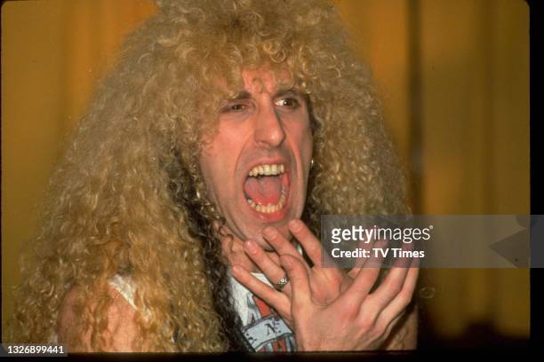 Rock musician Dee Snider, best known as vocalist with heavy metal group Twisted Sister, photographed at the 27th Annual Grammy Awards at the Shrine...