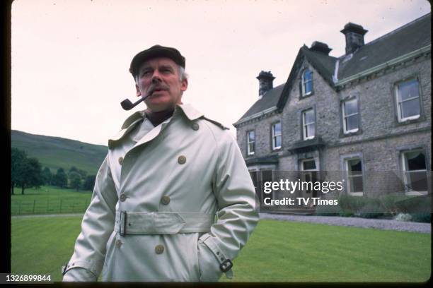 Actor Arthur Pentelow in character as Henry Wilks in television soap Emmerdale Farm, circa 1972.