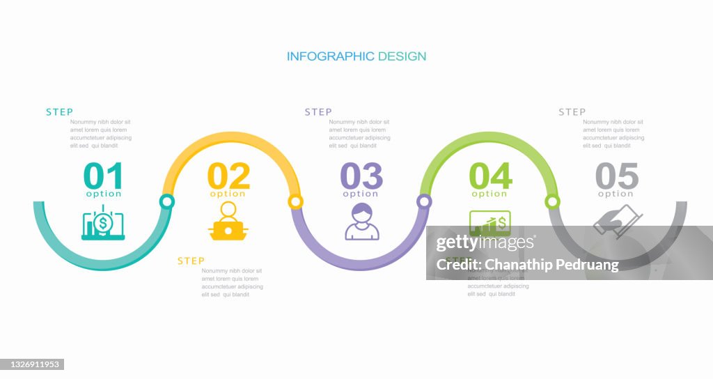 Visual Lesson Timeline Vector Infographic Template Stock Illustration Infographic Timeline ...