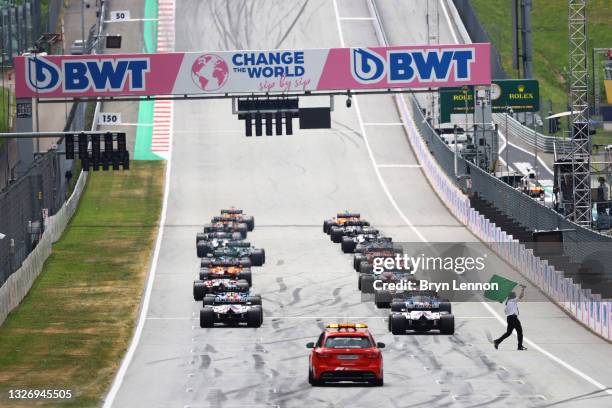 Rear view of the start during the F1 Grand Prix of Austria at Red Bull Ring on July 04, 2021 in Spielberg, Austria.