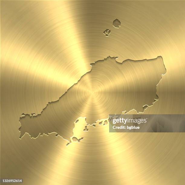 chugoku map on gold background - circular brushed metal texture - hiroshima city stock illustrations