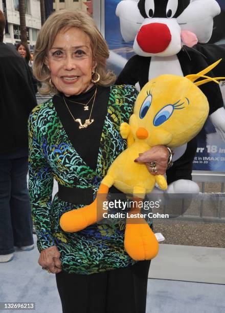Voice actress June Foray attends the "Happy Feet Two" Los Angeles Premiere at Grauman's Chinese Theatre on November 13, 2011 in Hollywood, California.