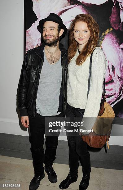 Charlie Cox and Lily Cole attend the 24 Hour Plays Celebrity Gala Party at the Corinthia Hotel London on November 13, 2011 in London, England.