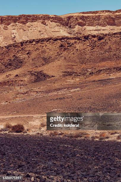 layers of terrain in the desert - negev stock pictures, royalty-free photos & images