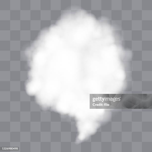 rauchwolkenelement mit transparentem hintergrund - cumulus stock-grafiken, -clipart, -cartoons und -symbole