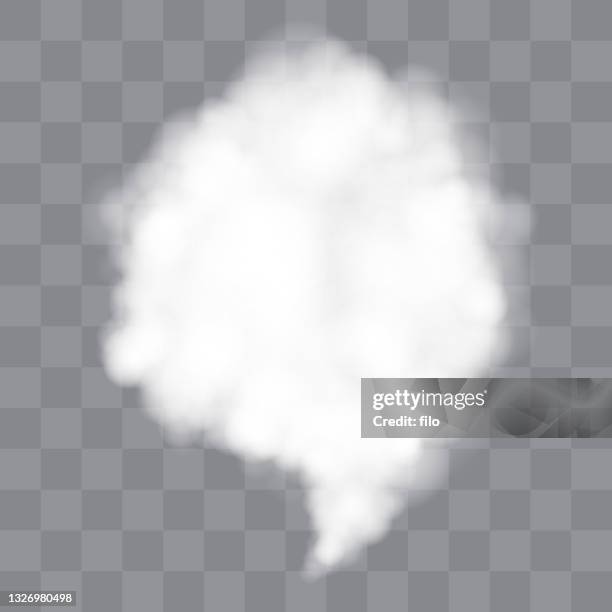 smoke cloud element with transparent background - smoke stock illustrations