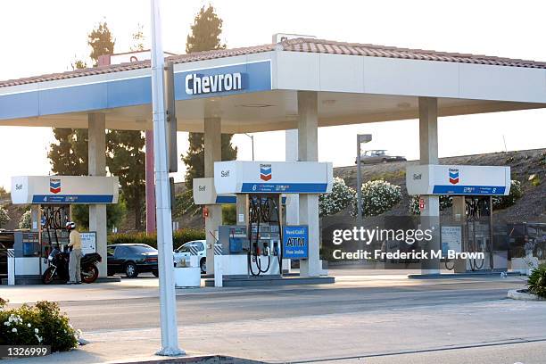 The Chevron gas station where Matthew Michael Ansara was found dead in his car June 25th is open for business June 26, 2001 in Monrovia, CA. Ansara...