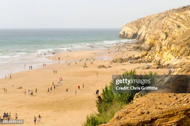 paradise beach, asilah, northern morocco - tangeri foto e immagini stock