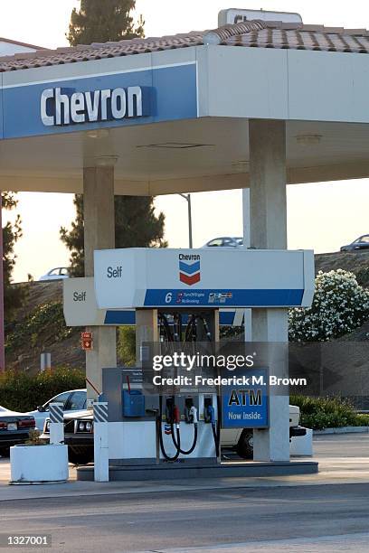 The Chevron gas station where Matthew Michael Ansara was found dead in his car June 25th is open for business June 26, 2001 in Monrovia, CA. Ansara...