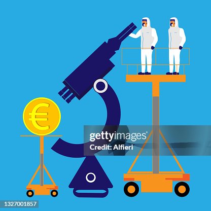 Euro under microscope Euro under microscope