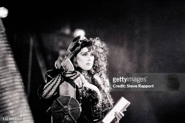 American musician Ann Wilson of Heart, What About Love video, 9th May 1985.