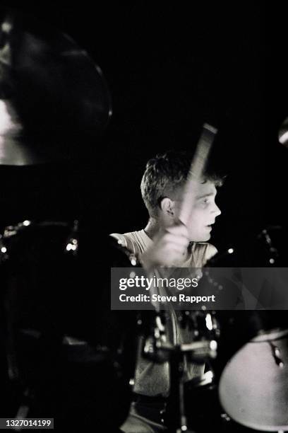 English musician and producer Pete de Freitas of Echo & the Bunnymen, Royal Albert Hall, London, UK, July 19th 1983.