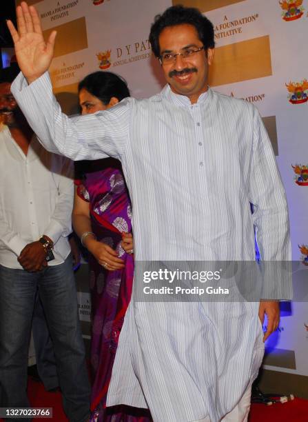 Uddhav Thackeray attends the DY Patil Achiever Awards on November 13, 2011 in Mumbai, India.