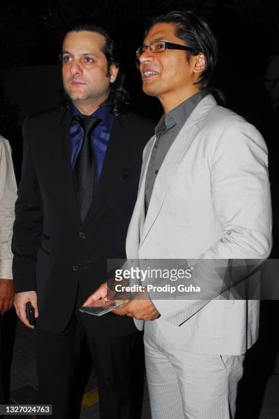 Fardeen Khan and Shaan attend the DY Patil Achiever Awards on November 13, 2011 in Mumbai, India.
