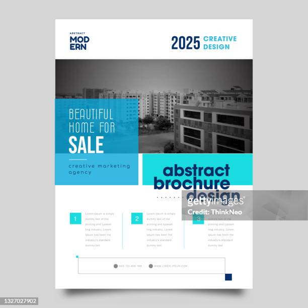 business brochure template - flyer leaflet stock illustrations
