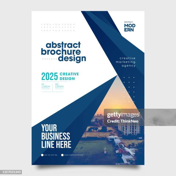 business brochure annual report cover template - brochure cover stock illustrations