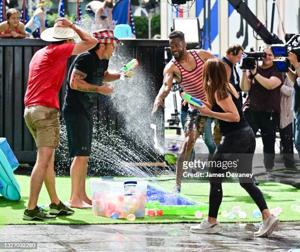 Will Cain, Pete Hegseth, Lawrence Jones and Rachel Campos-Duffy celebrate Independence Day on 'Fox & Friends Weekend' on July 04, 2021 in New York...